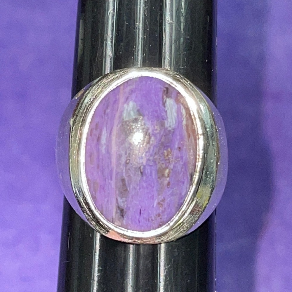 Charoite Silver Ring - image 6
